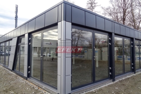 18b Marketing Suite with Glass Frontage