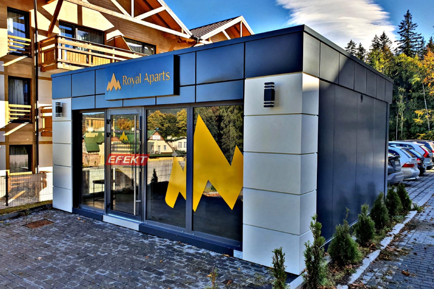 Modular pavilions as sales offices for apartments – real estate